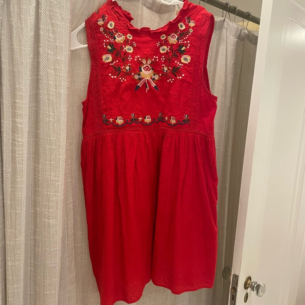 Women’s red dress